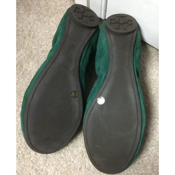 Tory Burch size 6.5 eddie flats green - Picture 5 of 8